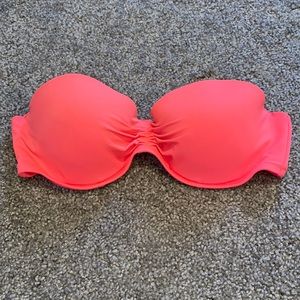 Coral pink bikini top